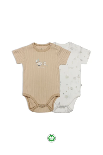 Bistyle Always Dream Yarım Kol 2'li Body 17114 Ekru Bej ürün görseli