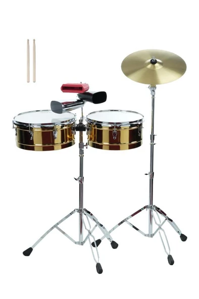 Midex DRM-21 Latin Perküsyon Timbal Seti (Stand Zil Cowbell Dahil) ürün görseli