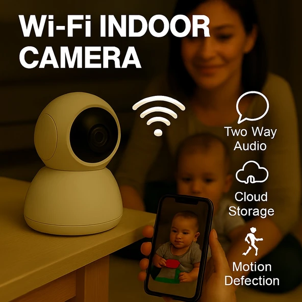ROSE AHD-20600 Wi-Fi Kamera HD Görüntü Gece Görüş Hareket Algılama Sesli Takip - 4