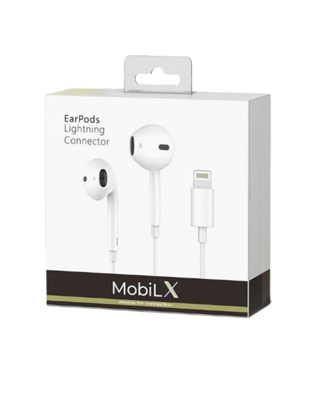 MobiLX iPhone Lightning Kablolu Kulaklık – Orijinal Ses, Mikrofonlu, Tak-Çalıştır - 2