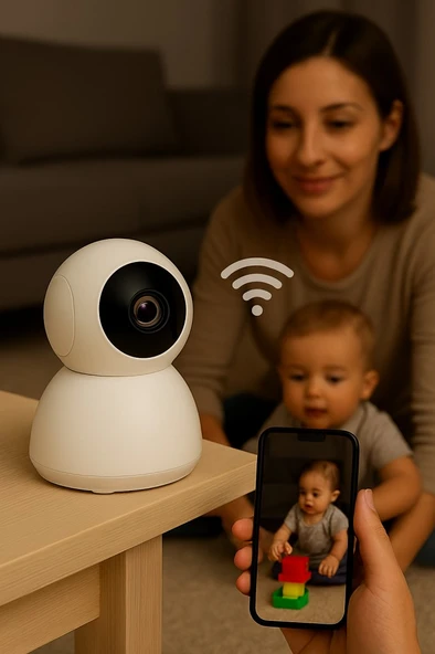 ROSE AHD-20600 Wi-Fi Kamera HD Görüntü Gece Görüş Hareket Algılama Sesli Takip - 2