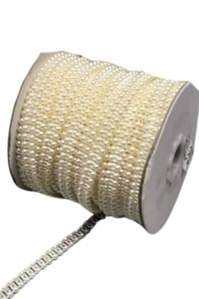 Dikilebilir Sıralı İnci En 1 cm Krem 5 Metre ürün görseli