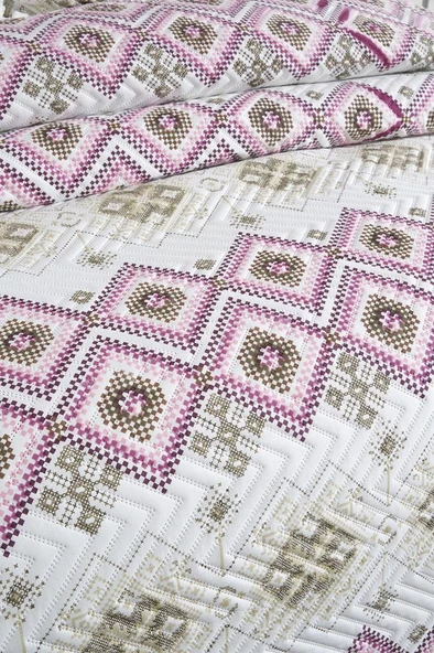 Ultrasonik Kapitoneli Ferda Çift Kişilik Yatak Örtüsü - Resim 4