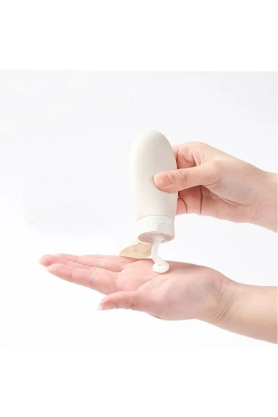 Seyahat Tipi Doldurulabilir Krem Şampuan Kutusu 3 Lü Set - 5