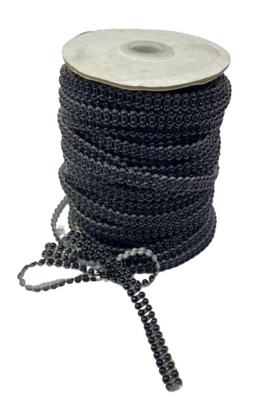 Dikilebilir Sıralı İnci En 1 cm Siyah 5 Metre ürün görseli