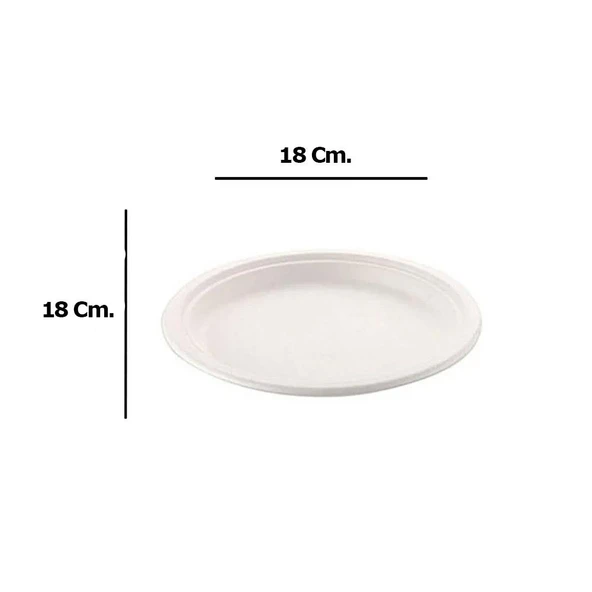 Roll-Up Nature Ekolojik Karton Kağıt Parti Tek Kullanımlık Tabak - 18 Cm. - 25 Adetlik 1 Paket - Resim 3