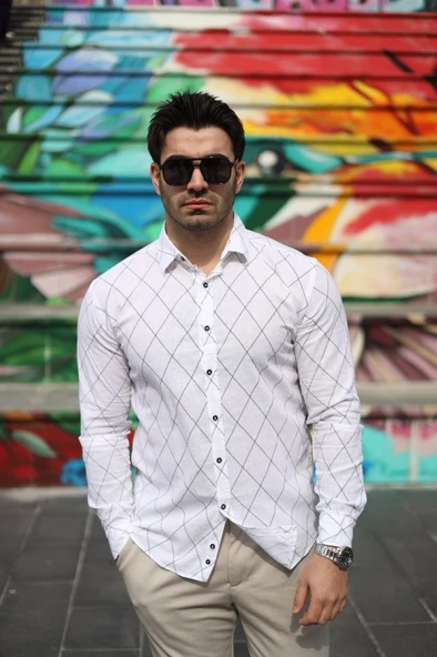 Erkek şamre Kumaş Gömlek - Resim 12