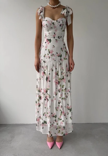 Poses Omuz Bağlamalı Elbise - Resim 2