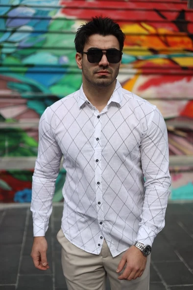 Erkek şamre Kumaş Gömlek - Resim 14