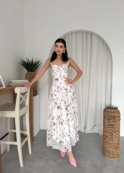 Poses Omuz Bağlamalı Elbise - Resim 10