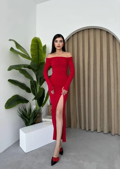 Vasco Madonna Drapeli Elbise - Resim 3