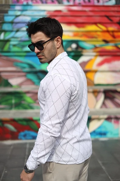 Erkek şamre Kumaş Gömlek - Resim 17