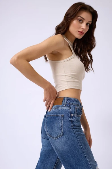 Lazer Kesim Bol Paça Jean - 7