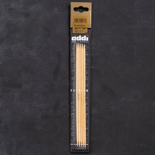 Addi Bambus 3,5mm 20cm Bambu Çorap Şişi - 501-7 - Resim 4