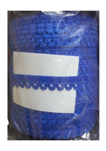 Çamaşır Lastiği Dantelli 1 cm 1 Metre Saks ürün görseli