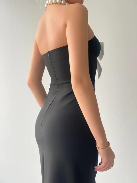 Harvoy Straplez Elbise - Resim 11