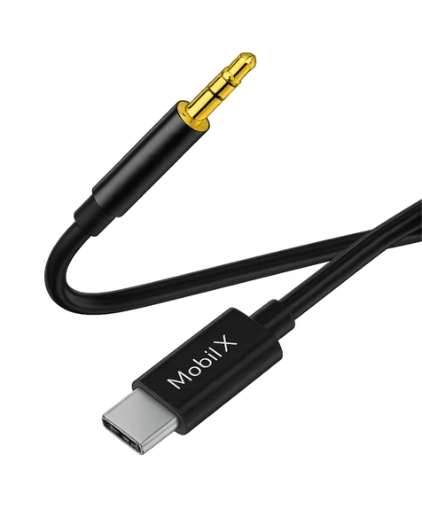MobiLX Type-C to 3.5mm AUX Ses Kablosu – 1m, Stereo Destekli, Dayanıklı Örgülü Kablo - 4