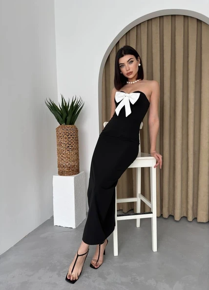 Harvoy Straplez Elbise - Resim 10