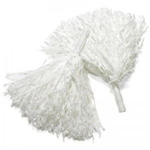 Beyaz Renk Gösteri Ponponu Çift - Resim 2