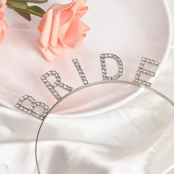 Bekarlığa Veda Bride Tacı Gümüş Renk - Resim 3