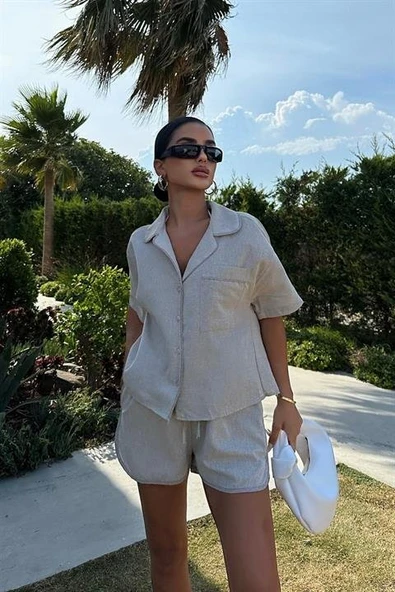 Carnation Keten Şort Takım 9470-12 ürün görseli