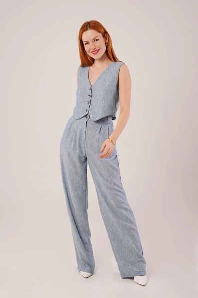 Kırçıllı Desen Mavi Takım - Resim 4