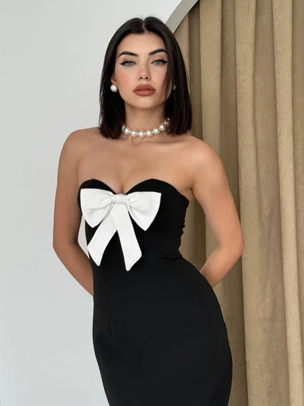 Harvoy Straplez Elbise - Resim 9