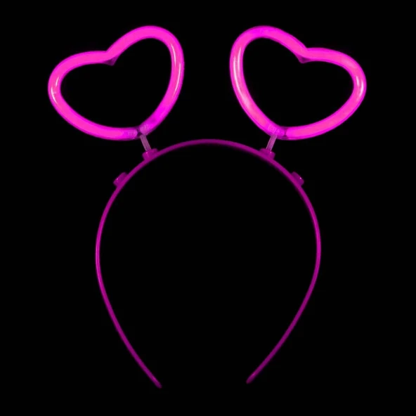 Glow Stick Karanlıkta Yanan Fosforlu Kalp Taç 12 Adet - Resim 9