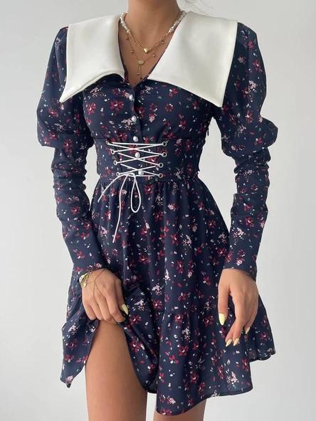 Dreamy İp Detaylı Mini Elbise - Resim 4