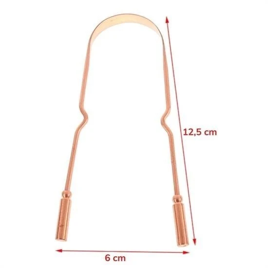 BUFFER® Bakır Oil Pulling Yağ Çekme Dil Plak Temizleme Aleti Dil Fırçası Sıyırıcı Dil Kaşığı - Resim 15