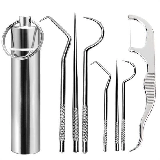 BUFFER® 7 Parça Paslanmaz Çelik Ağız Diş Tartar Sökücü Temizlik Bakım Seti ürün görseli