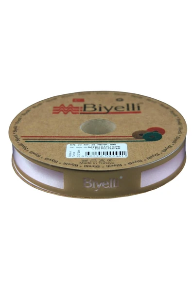 Biye Saten Katlı 095 Açık Pembe 2 cm 25 Metre %100 Polyester ürün görseli