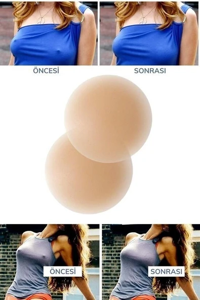 BUFFER® Silikon Göğüs Ucu Kapatıcı Gizleyici Bant Aparat  Nipple Pad - Resim 7