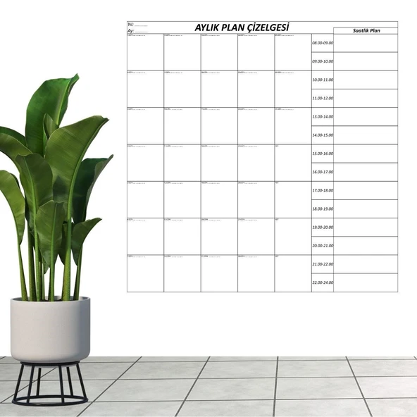 BUFFER® Aylık Planlayıcı Manyetik Duvar Stickerı Takvim Plan Çizelgesi - Resim 8