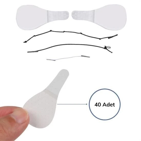 BUFFER® 40 Adet Lastikli Yüz Kaş Göz Boyun Gerdirme Kaldırma Bantları - Resim 12