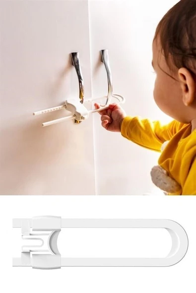 BUFFER® Bebek Çocuk Çekmece ve Dolap Koruma Raylı Güvenlik Sistemi Emniyet Kilidi - 15