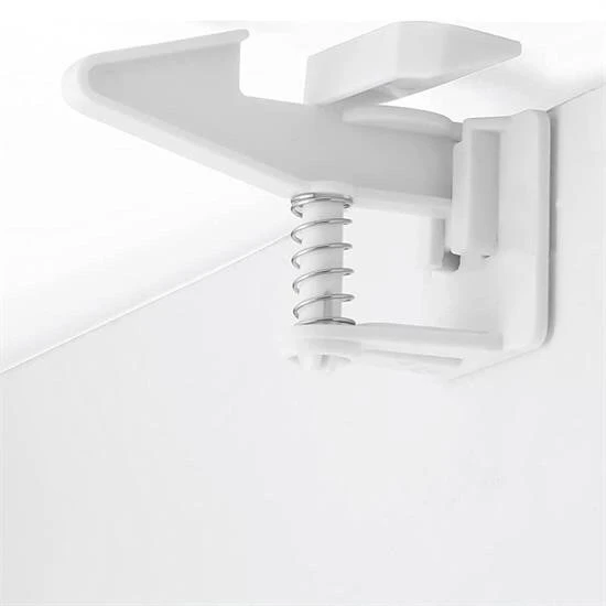 BUFFER® Bebek Çocuk Güvenliği Korumalı Yapışkan Çekmece ve Dolap İçin Tutucu Gizli Güvenlik Kilidi - 4