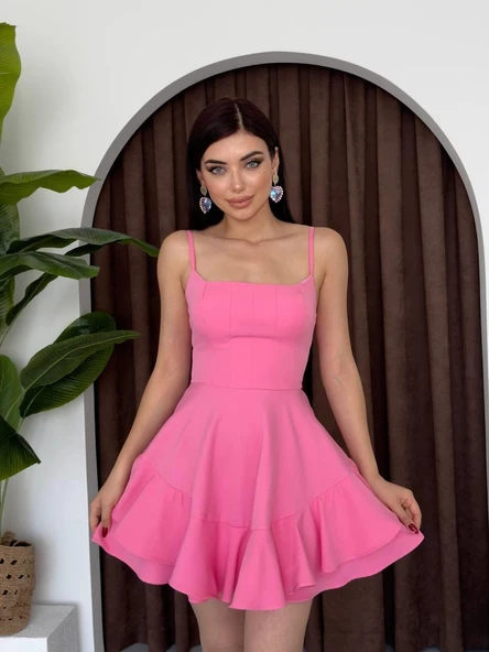 Common İp Askılı Elbise - Resim 3