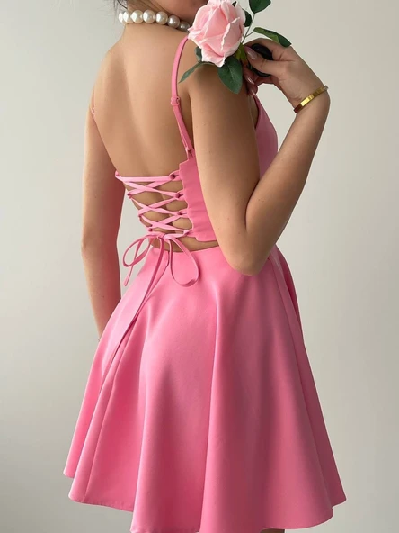 Pole İp Askılı Elbise - Resim 7