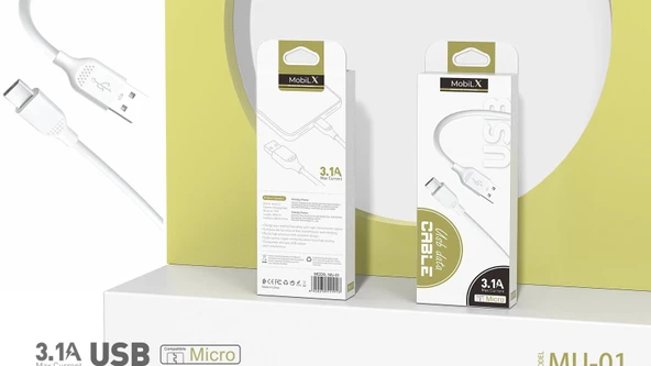 MobiLX USB to Type-C Şarj ve Data Kablosu – 3.1A, Hızlı Şarj, Siyah - 5