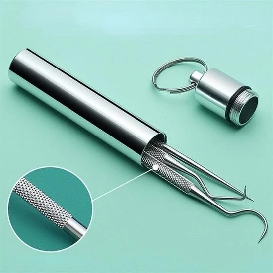 BUFFER® 7 Parça Paslanmaz Çelik Ağız Diş Tartar Sökücü Temizlik Bakım Seti - Resim 12