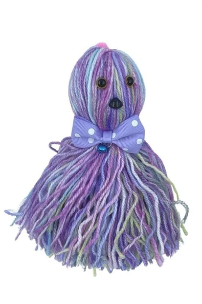 BUFFER® Ahtapot Şekilli Zilli Ve İpli Rengarenk Püsküllü Sevimli KediOyuncağı - Resim 7