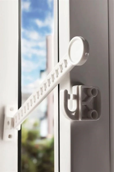 BUFFER® Bebek Çocuk Evcil Hayvan Güvenlik Ayarlanabilir Koruyucu Pencere Havalandırma Kilidi - Resim 7