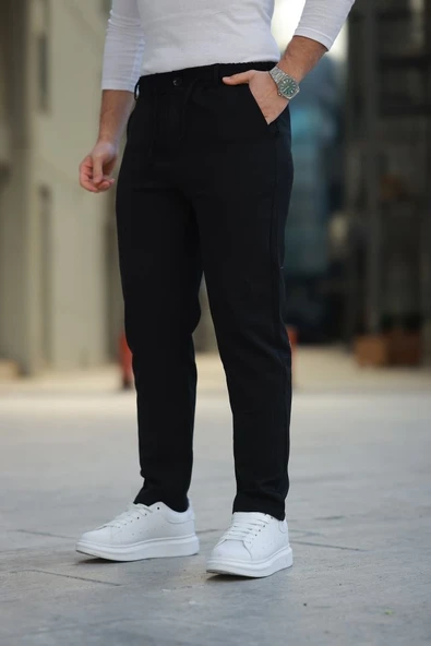 Erkek Beli Bağcıklı Jogger Pantolon - 1
