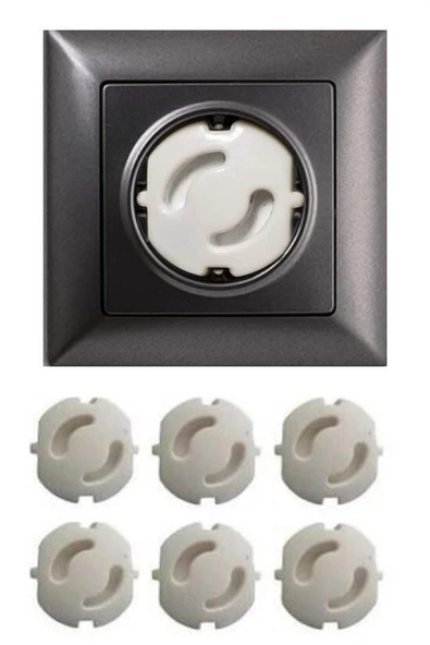 BUFFER® Bebek Çocuk Priz Koruma Kapağı (6 Adet) Çocuk Güvenliği, Priz Muhafazası, Priz Kapatıcı - Resim 12