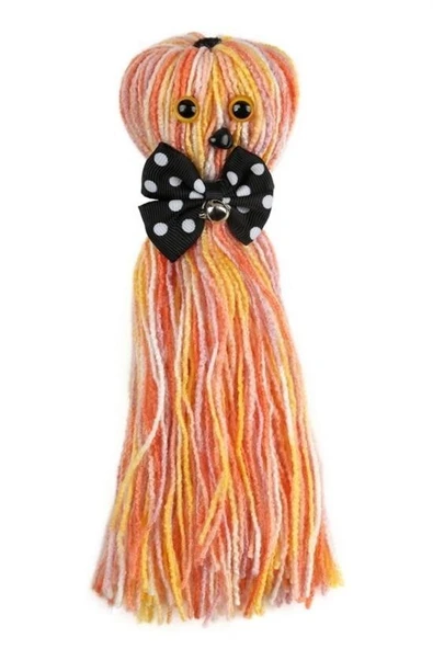 BUFFER® Ahtapot Şekilli Zilli Ve İpli Rengarenk Püsküllü Sevimli KediOyuncağı - Resim 6