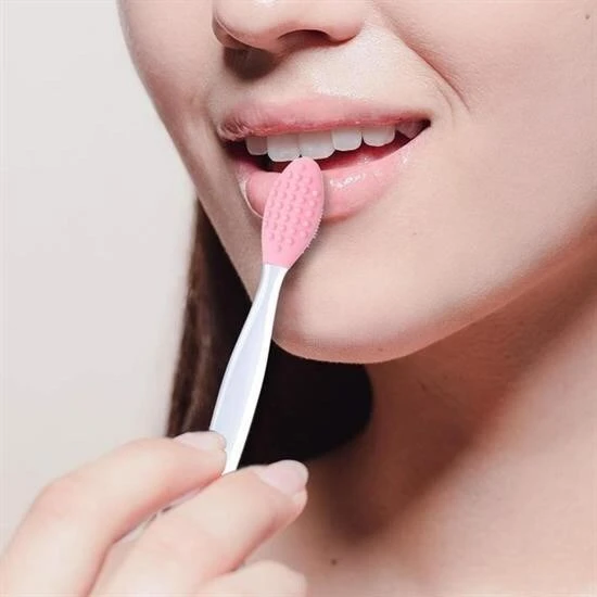 BUFFER® 2 Adet Dudak Fırçası Peeling Etkili Gözenek  Siyah Nokta Temizleyici Akne Giderici Çift Yönl - Resim 7