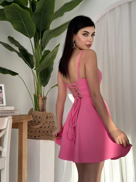 Pole İp Askılı Elbise - Resim 4