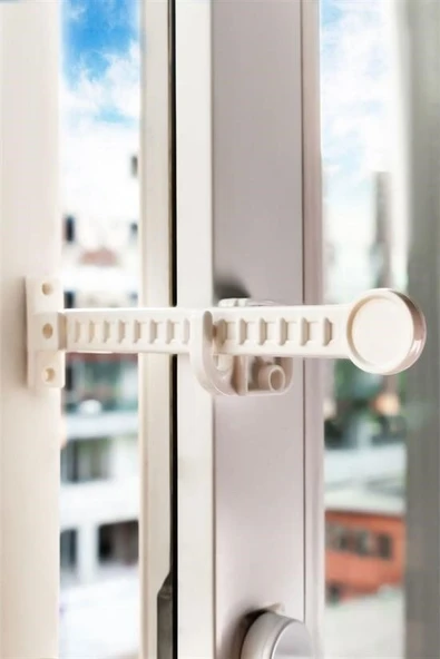 BUFFER® Bebek Çocuk Evcil Hayvan Güvenlik Ayarlanabilir Koruyucu Pencere Havalandırma Kilidi - Resim 5