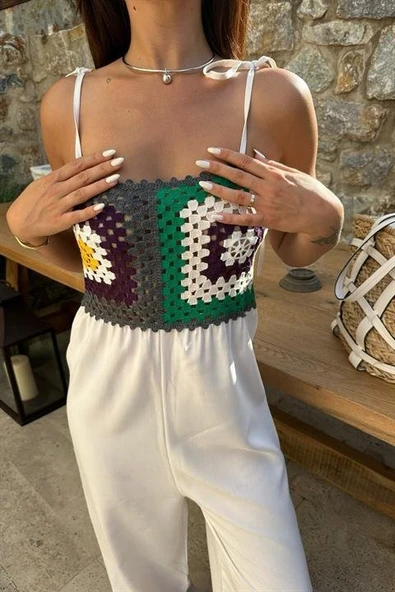 Jasmin Süzüneli Keten Tulum 1280-08 - Resim 6